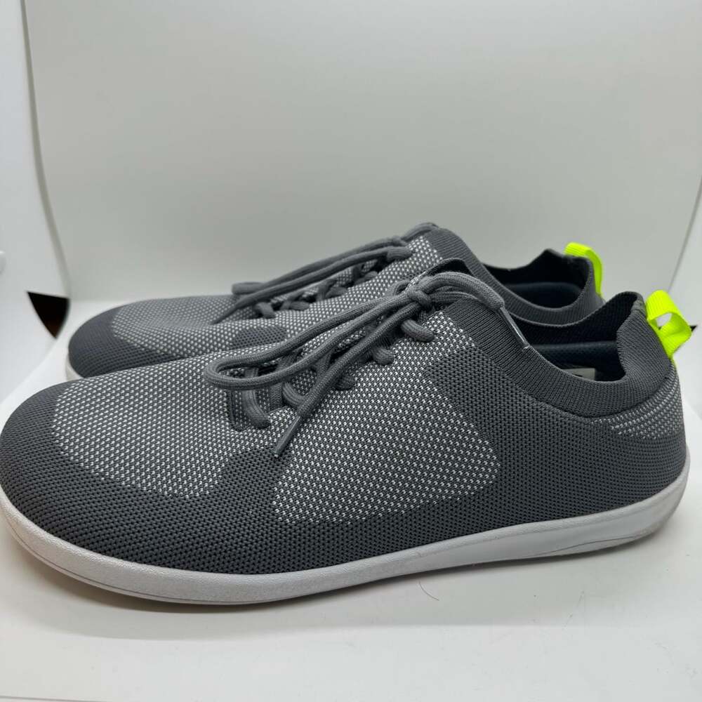 HOBIBEAR Men Barefoot Shoes Wide Toe Box Lightweight Mesh Sneakers Grey